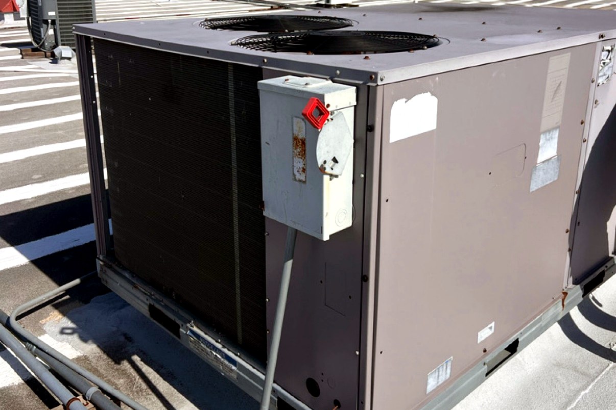 Rooftop packaged unit serviced by our team