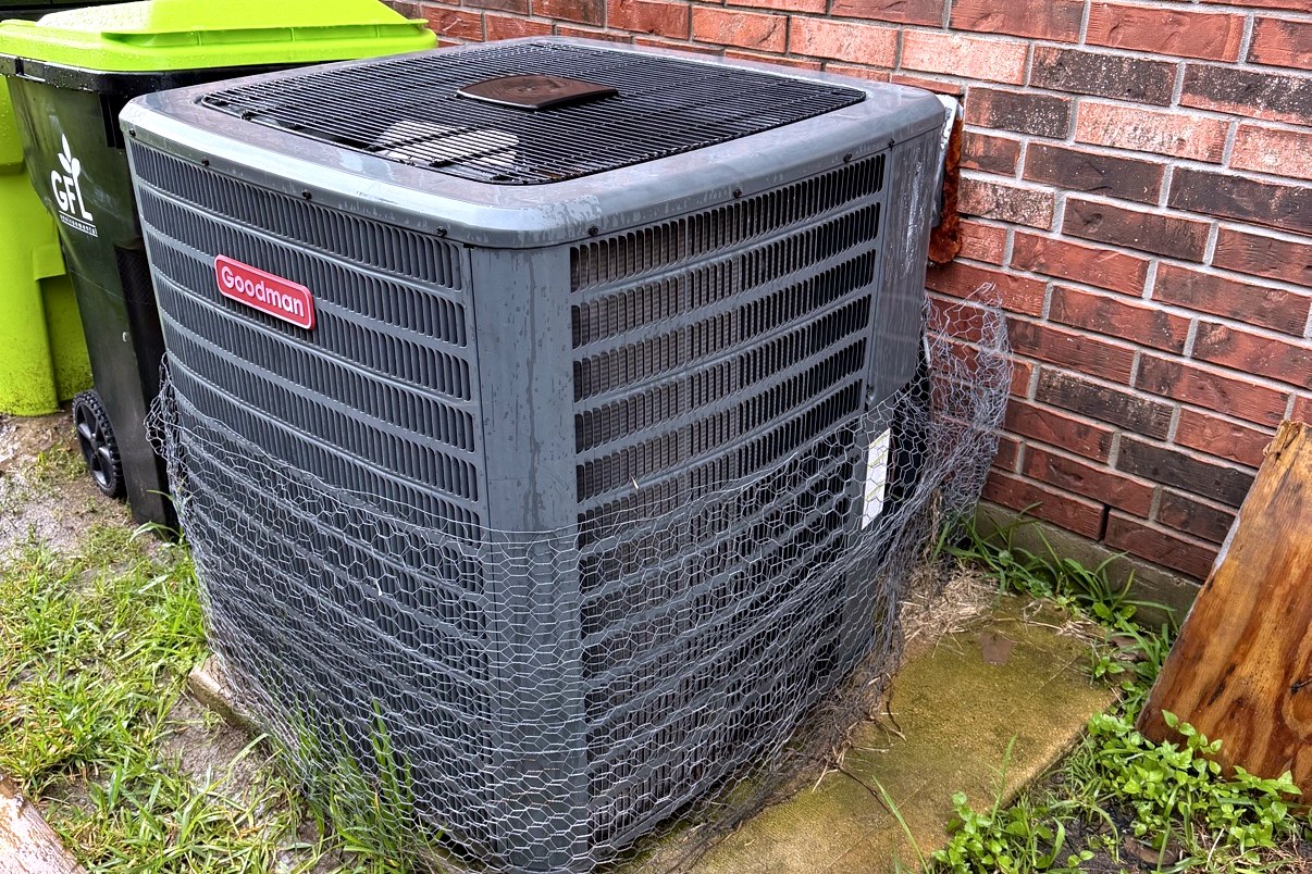 Goodman condenser protected and serviced