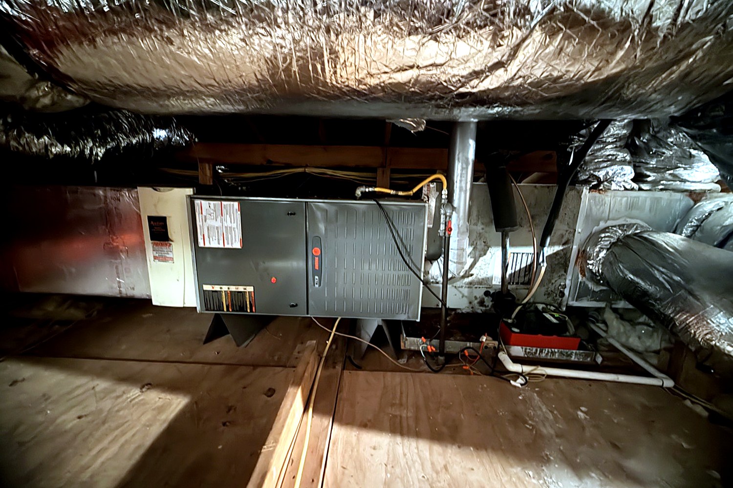 Attic furnace and air handler serviced in Houston