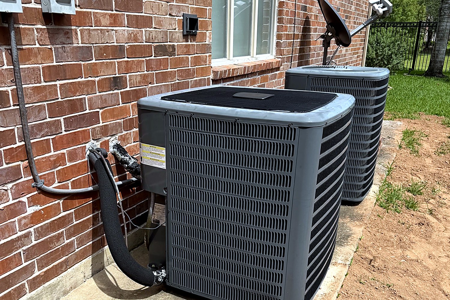 Two new Goodman condensers installed at a Houston home